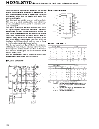 Datasheet HD74LS170 manufacturer Hitachi